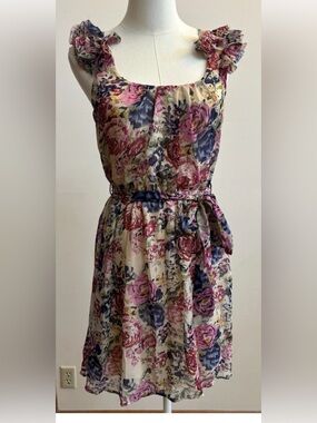 dELiA*s Floral Mini Dress in Cream, Pink and Blue